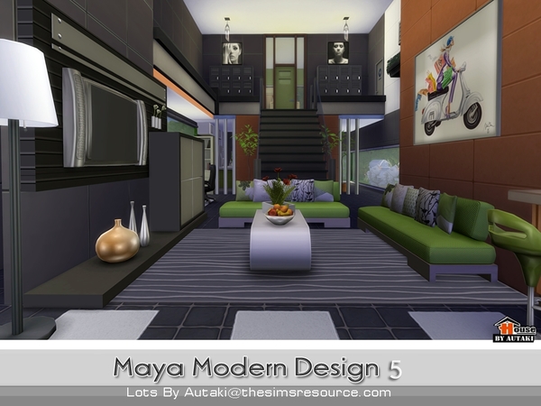 Sims 4 Maya Modern Design 5 house by autaki at TSR