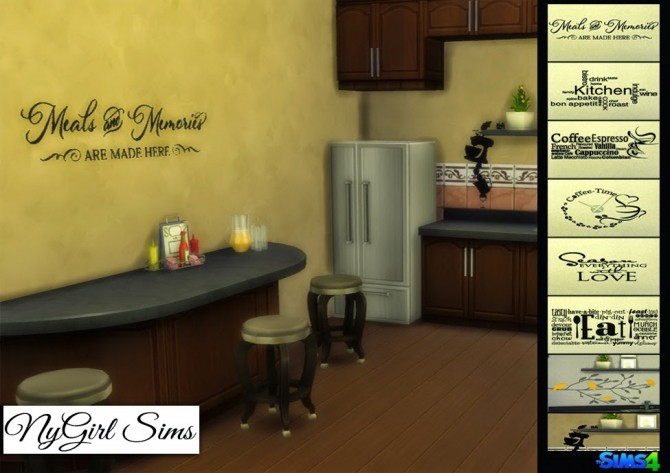 Sims 4 Kitchen Decals V1 at NyGirl Sims