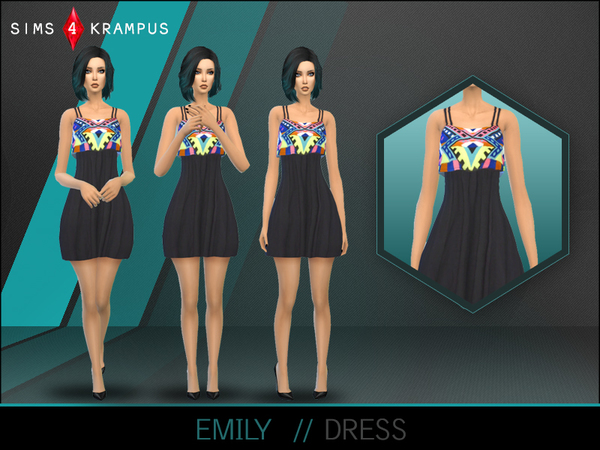 Sims 4 Emily Dress by SIms4Krampus at TSR