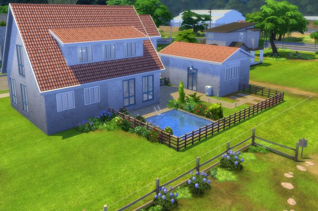 Sims 4 Ready to move in, house by ChiLLi at Blacky’s Sims Zoo