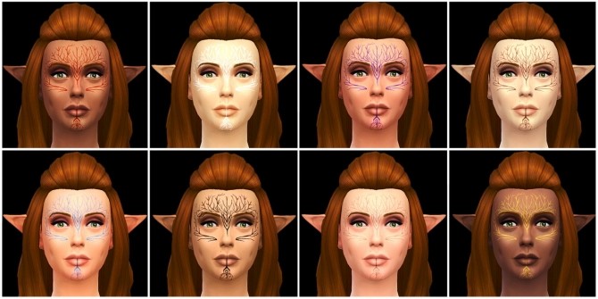 Sims 4 Dragon Age Inquisition Vallaslin Mythal variation at ThatMalorieGirl