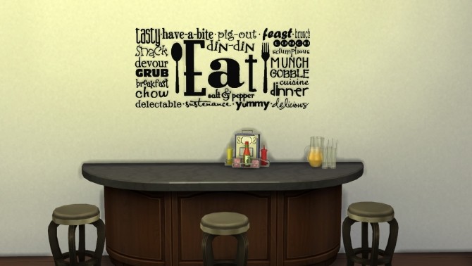 Sims 4 Kitchen Decals V1 at NyGirl Sims