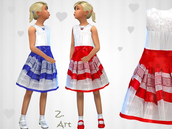 Sims 4 Satin Dream dress by Zuckerschnute20 at TSR