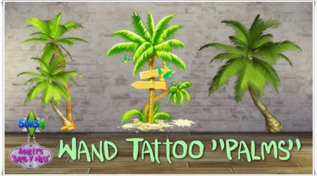 Palms Wand Tattoo at Annett’s Sims 4 Welt