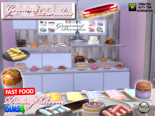 Sims 4 Gourmet paradise diningroom by jomsims at TSR