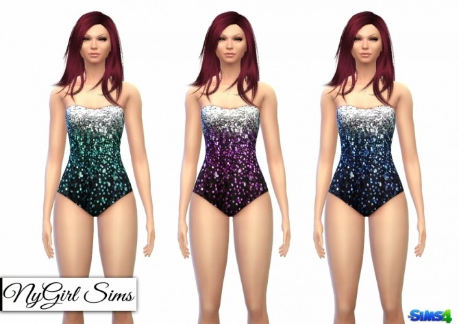 Sims 4 Jeweled Two Tone Swimsuit at NyGirl Sims