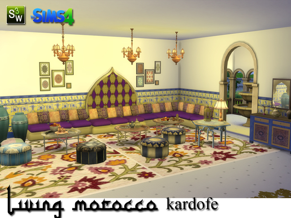 Sims 4 Living Morocco by kardofe at TSR