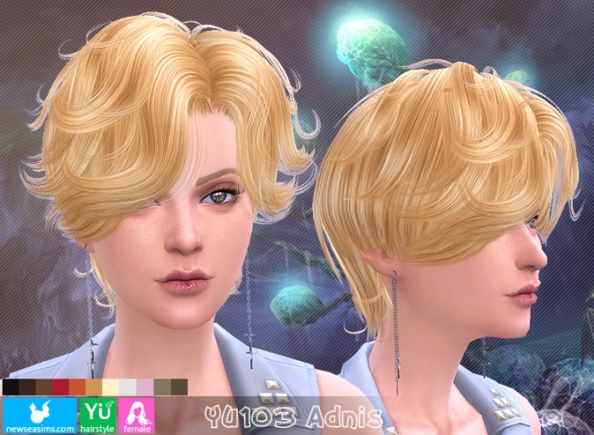 Sims 4 YU103 Adnis hair F (Pay) at Newsea Sims 4