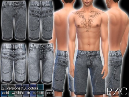 Jeans Shorts No.4 by Pinkzombiecupcakes at TSR » Sims 4 Updates