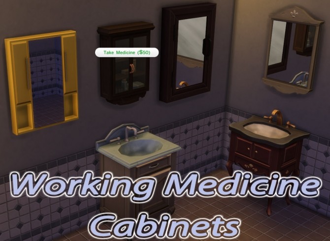 Sims 4 Working Medicine Cabinets by scumbumbo at Mod The Sims