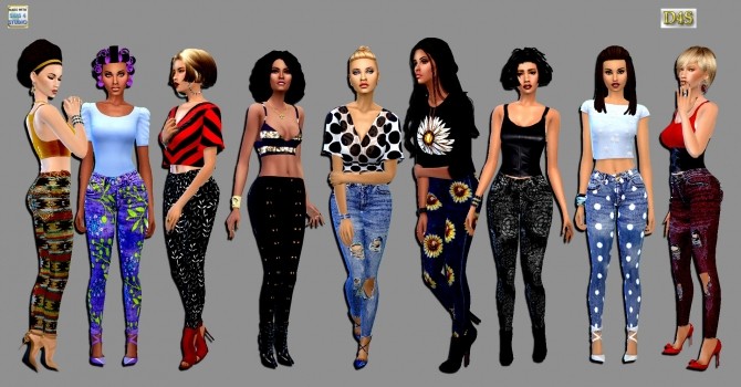 Sims 4 Jeans Bedecked at Dreaming 4 Sims