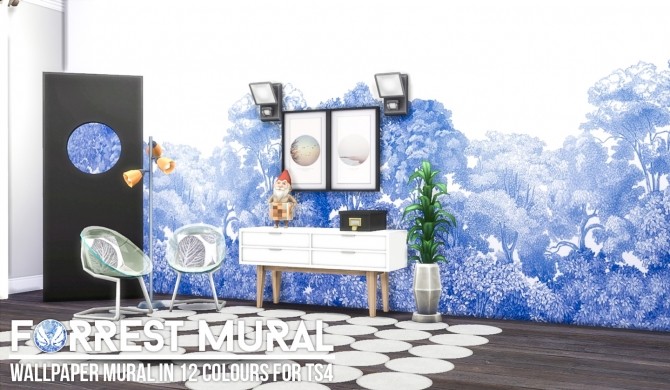 Sims 4 Forrest Mural at Simsational Designs