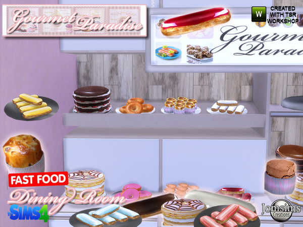 Sims 4 Gourmet paradise diningroom by jomsims at TSR