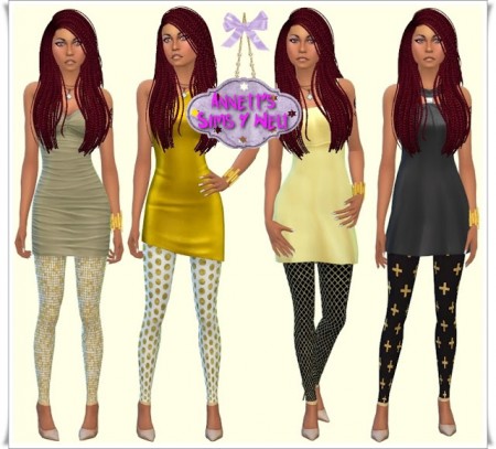 Gold leggings at Annett’s Sims 4 Welt » Sims 4 Updates