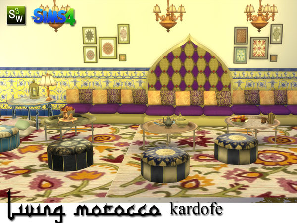 Sims 4 Living Morocco by kardofe at TSR