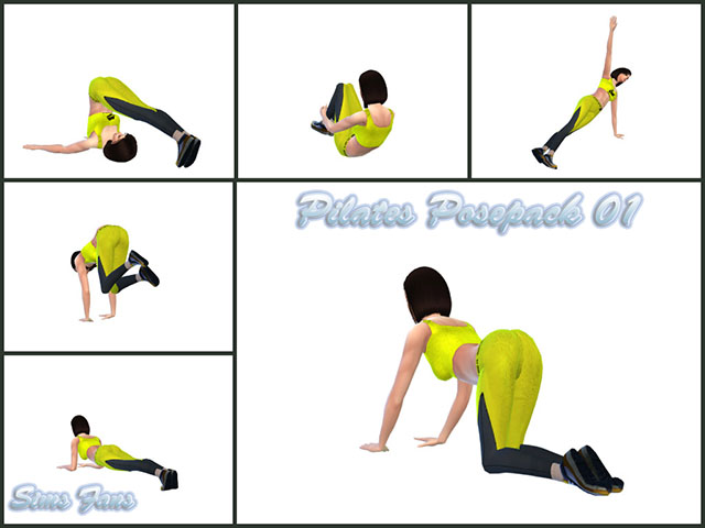 Sims 4 Pilates Posepack 01 by Sim4fun at Sims Fans