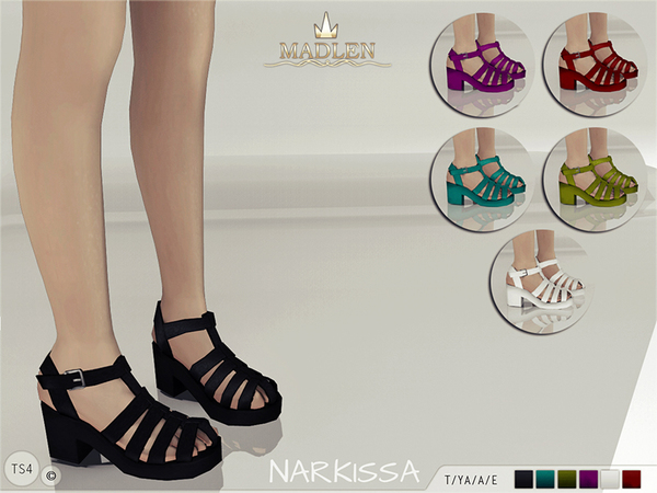 Sims 4 Madlen Narkissa Sandals by MJ95 at TSR
