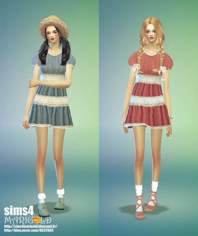Sims 4 Pure lace dress at Marigold