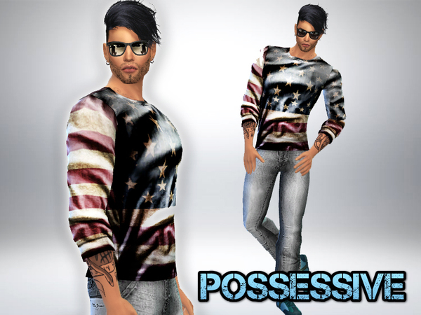 Sims 4 Possessive Shirt Set by Pinkzombiecupcakes at TSR