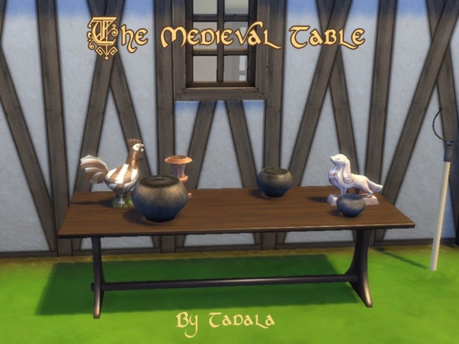 Sims 4 The Medieval Table by Tadala at Mod The Sims