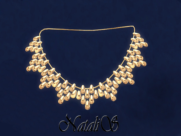 Sims 4 Beads cascade drop necklace by NataliS at TSR