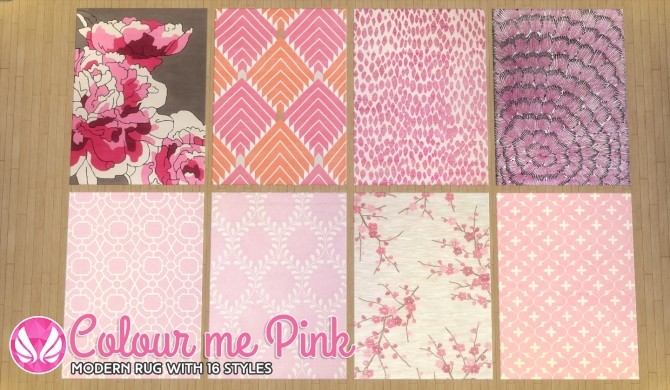 Sims 4 Colour me Pink Modern Rugs at Simsational Designs