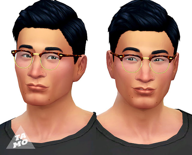 Sims 4 Simlish Clubmaster Eyeglasses at Tamo