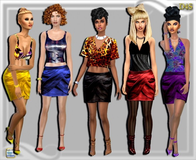 Sims 4 Cross it Skirt at Dreaming 4 Sims