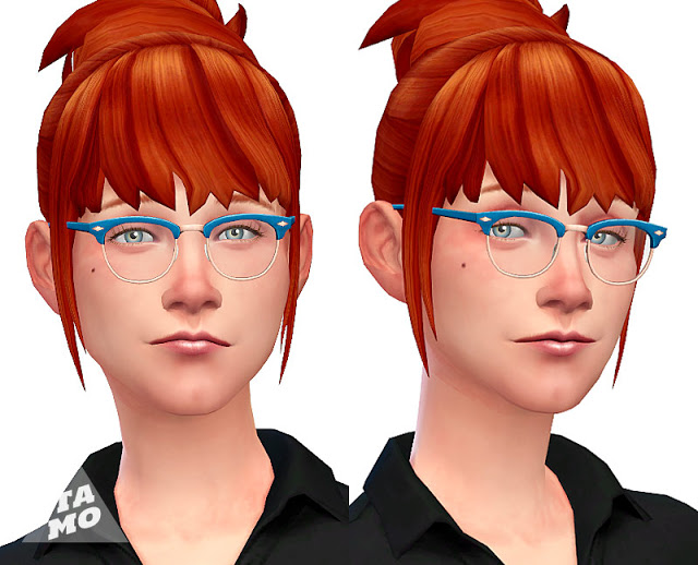 Sims 4 Simlish Clubmaster Eyeglasses at Tamo