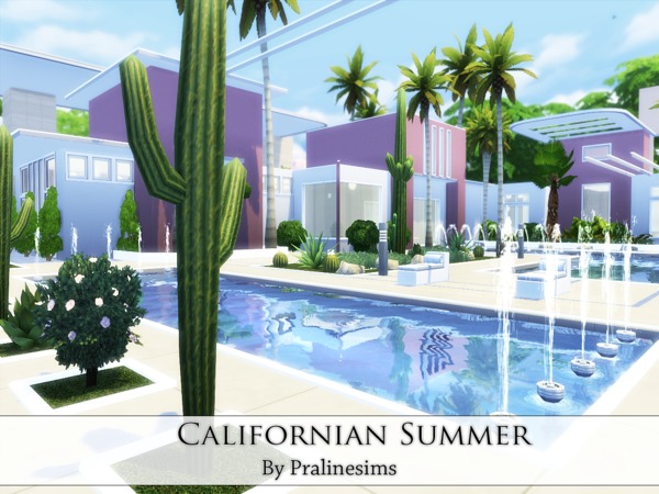 Sims 4 Californian summer house by Pralinesims at TSR