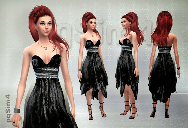 Sims 4 Abracadabra Evening Dress at pqSims4
