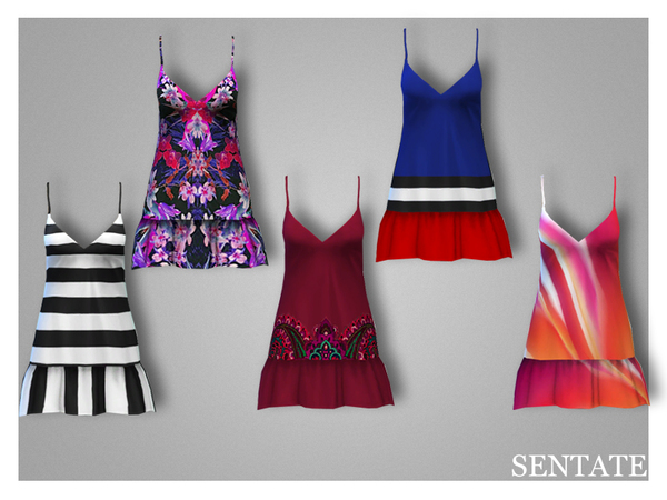 Sims 4 Odette Dress by Sentate at TSR