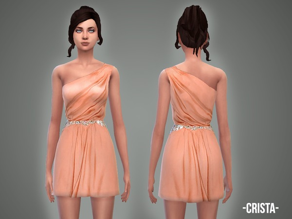 Sims 4 Crista dress by April at TSR
