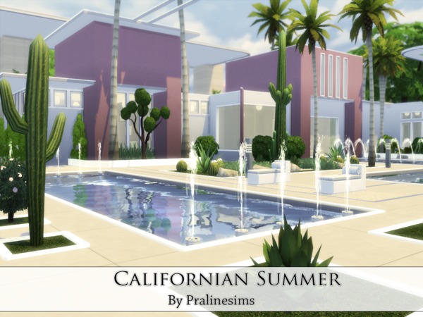 Sims 4 Californian summer house by Pralinesims at TSR