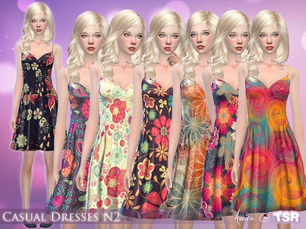 Sims 4 Casual Dresses N2 by Aveira at TSR