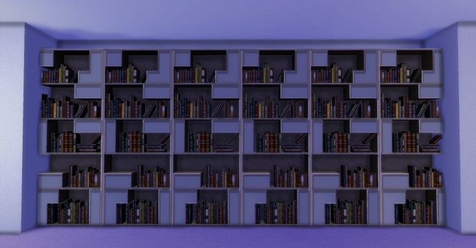 Sims 4 Poetic Bookshelf by AdonisPluto at TSR