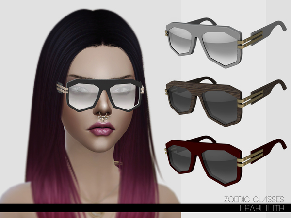 Sims 4 Zoedic Glasses by Leah Lillith at TSR