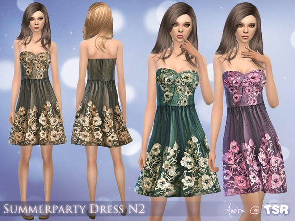 Sims 4 Summer party Dress N2 by Aveira at TSR