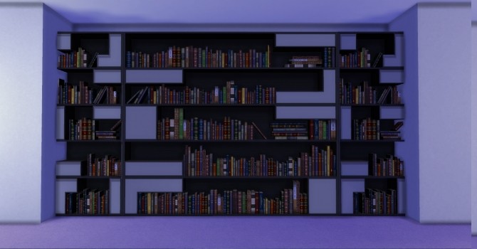 Sims 4 Poetic Bookshelf by AdonisPluto at TSR