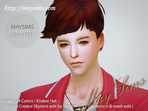 Sims 4 Hair 47M (Simsimi) at May Sims