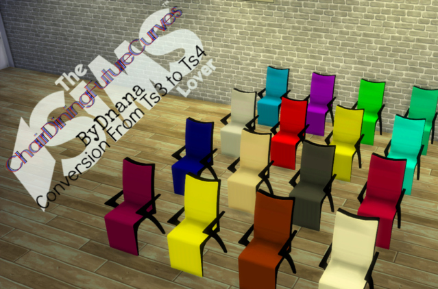 Sims 4 Future Curves Dining Chair by Dnana at The Sims Lover
