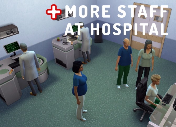 Sims 4 More Staff at Hospital by An dz at Mod The Sims