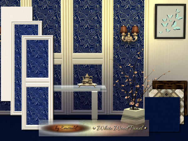 Sims 4 White Wood Panel by emerald at TSR