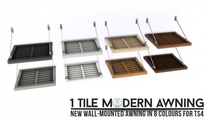 Sims 4 Peaces Place Mesh Dump: awnings and shop sign at Simsational Designs