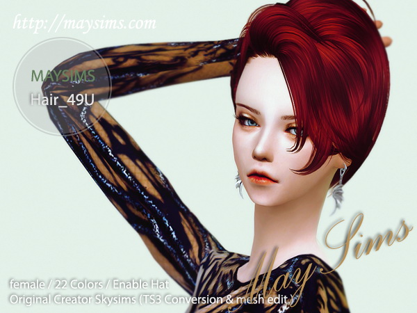 Sims 4 ELA Asked Hair 02M modified (Skysims) at May Sims