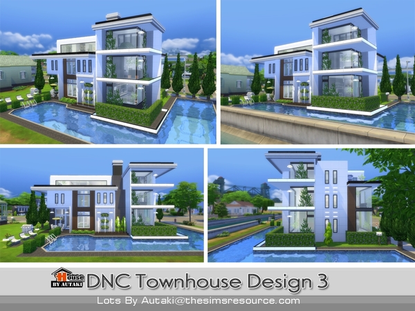 Sims 4 DNC Townhouse Design 3 by autaki at TSR