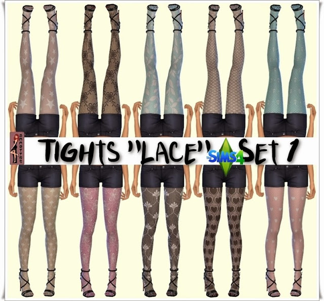 Sims 4 30 Lace Tights at Annett’s Sims 4 Welt