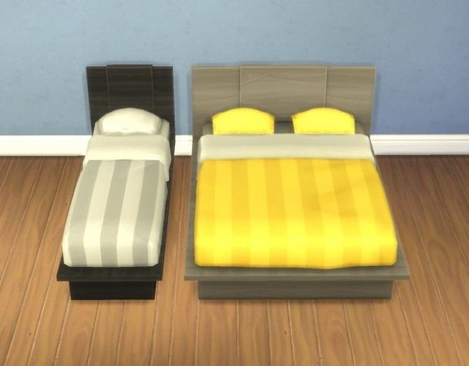 Sims 4 Emi/Uto Bed Frames by plasticbox at Mod The Sims