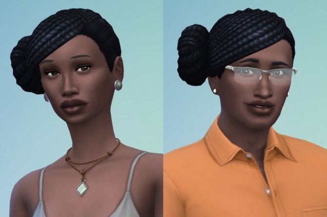 Sims 4 Braid Bun Side age conversion by bloodredtoe at Mod The Sims