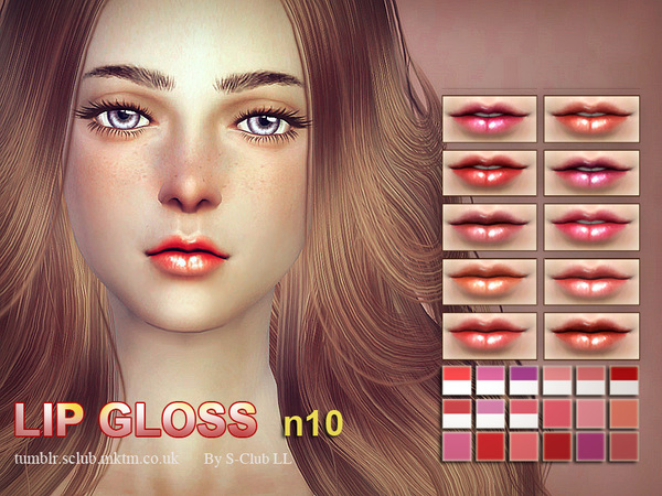Sims 4 Lipstick F10 by S Club LL at TSR